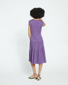 Paloma Tiered Cupro Dress - Potion Purple thumbnail 4