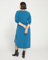 Velvety-Cool Jersey Cinched Dress - Midnight Rain thumbnail 3