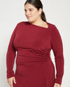 Velvety-Cool Jersey Cinched Dress - Rioja thumbnail 1