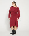 Velvety-Cool Jersey Cinched Dress - Rioja thumbnail 2
