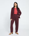 Audrey Tailored Ponte Pants - Black Cherry thumbnail 0