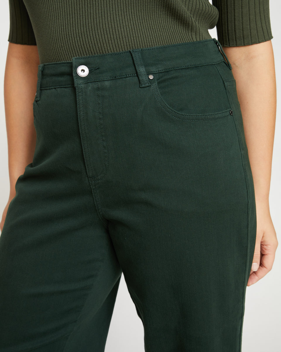 Bae Boyfriend Crop Jeans - Forest Green Zoom image 1