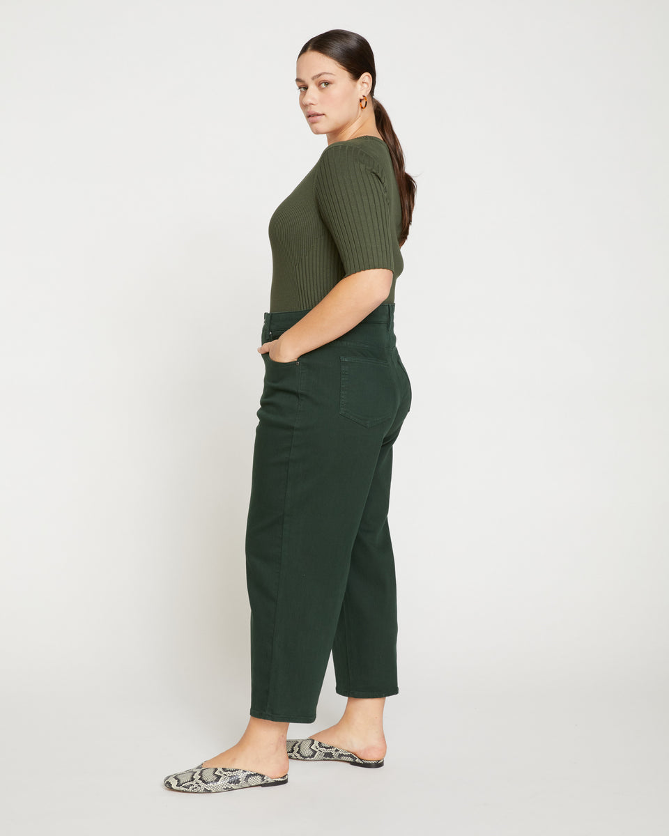 Bae Boyfriend Crop Jeans - Forest Green Zoom image 2