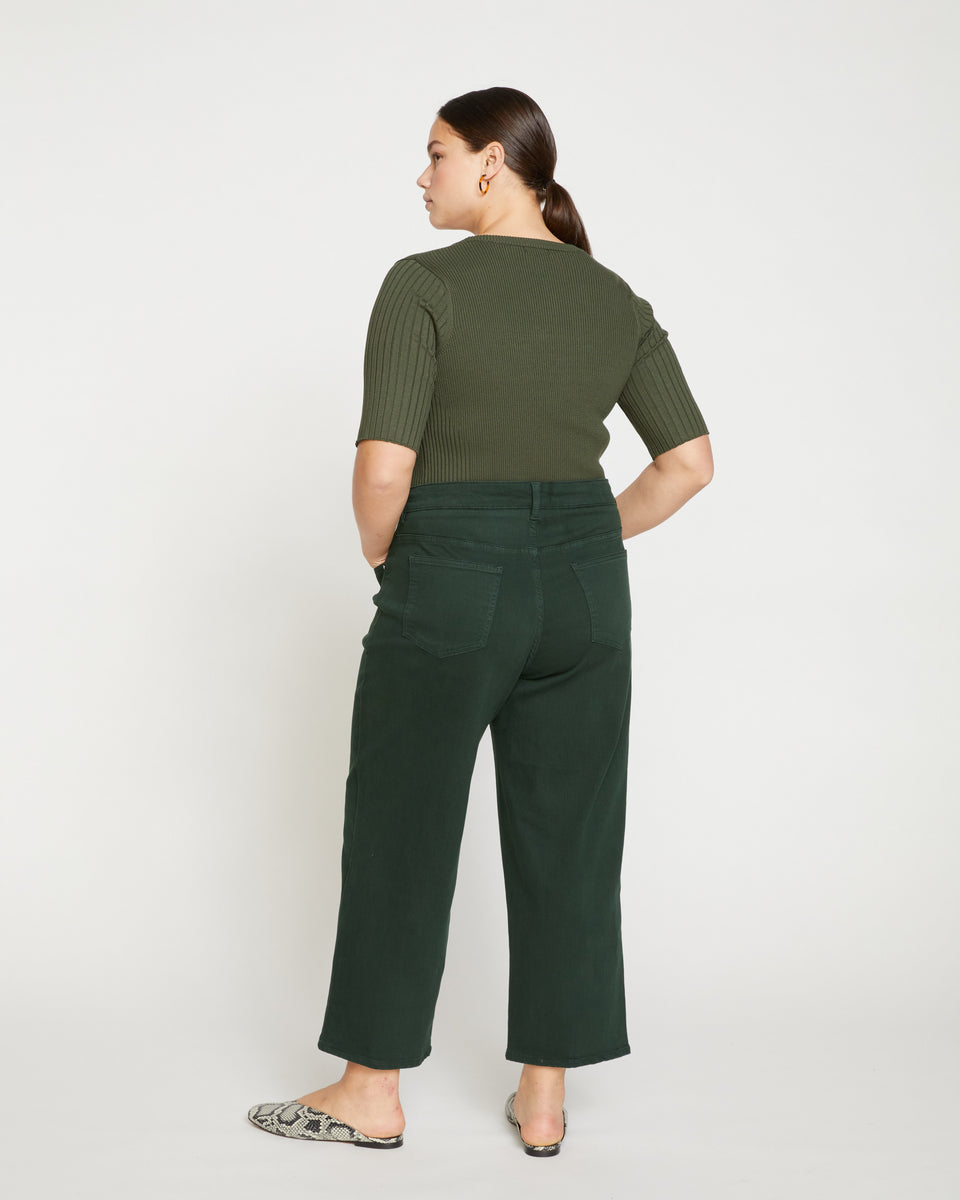 Bae Boyfriend Crop Jeans - Forest Green Zoom image 3