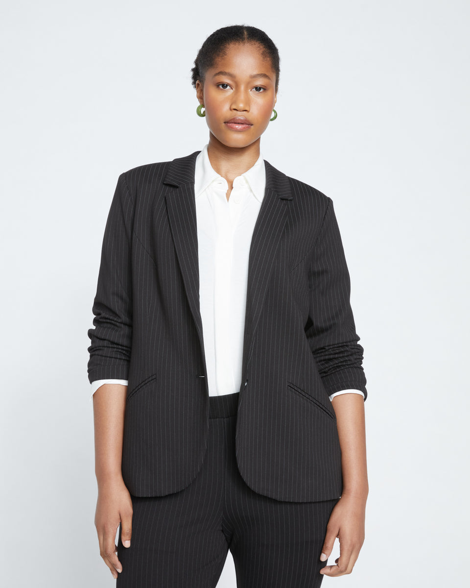 Beas Ponte Blazer - Slate Pinstripe Zoom image 0