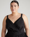 Bellport Sateen Crossover Dress - Black thumbnail 1