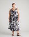 Bellport Sateen Crossover Dress - Shadow Palm thumbnail 0