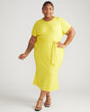 Belted Divine Jersey Dress - Yellow thumbnail 2