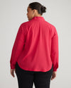 Better-Than-Silk Long Sleeve V-Neck Top - Cerise thumbnail 3