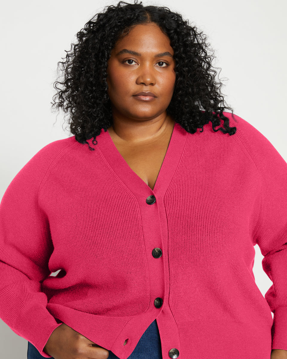 Better-Than-Wool Cardigan - Cerise Zoom image 0