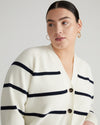 Better-Than-Wool Cardigan - White/Navy Stripe thumbnail 0