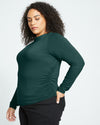 Louise Liquid Jersey Top - Forest Green thumbnail 2
