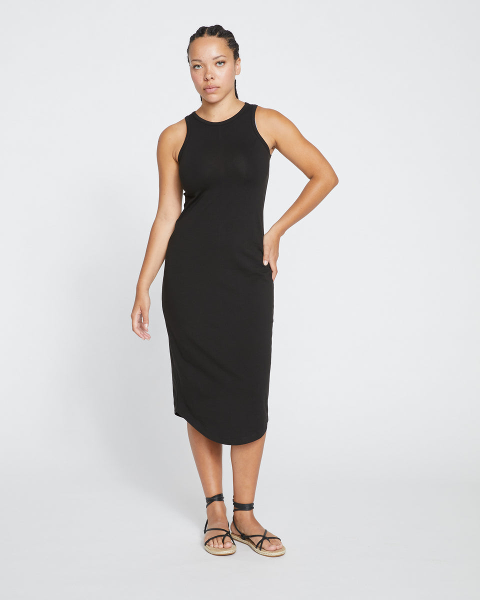 Cai High Neck Tank Dress - Black Zoom image 0