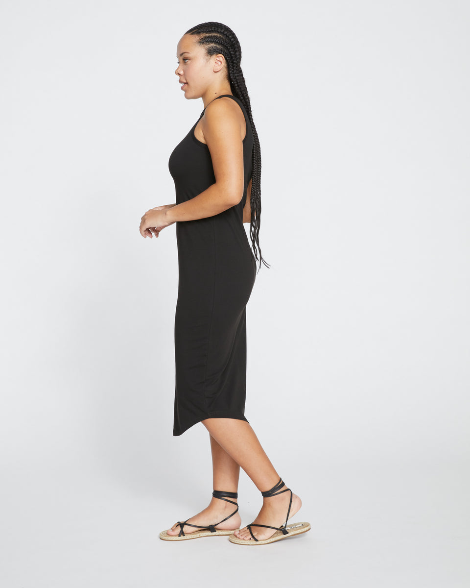 Cai High Neck Tank Dress - Black Zoom image 2