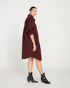 Carefree Stretch Twill Shirtdress - Black Cherry thumbnail 2