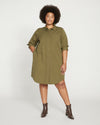 Carefree Stretch Twill Shirtdress - Ivy thumbnail 0