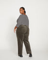 Cassidy High Rise Straight Corduroy Pants - Nori thumbnail 3