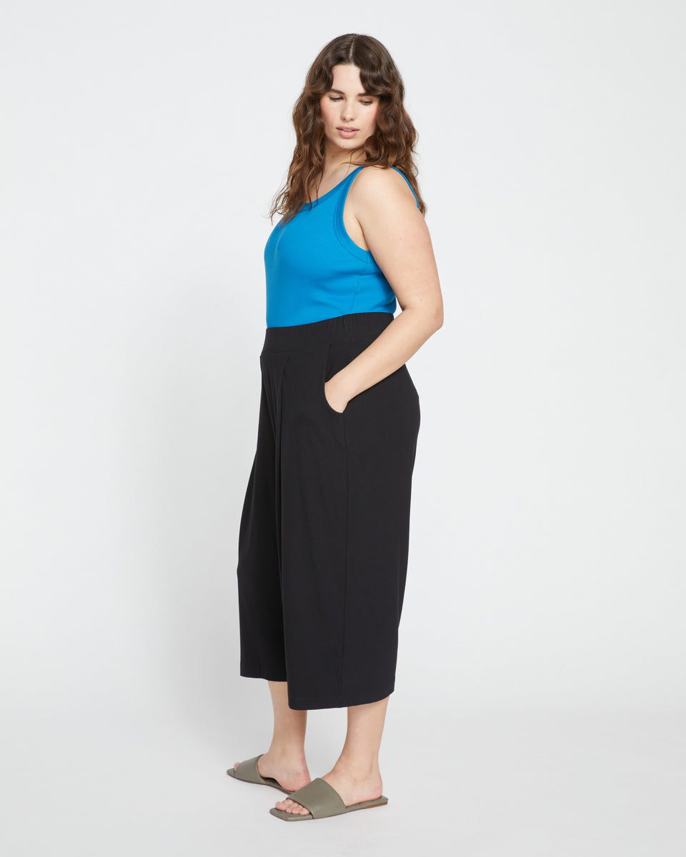 Casual Culottes - Black Zoom image 1