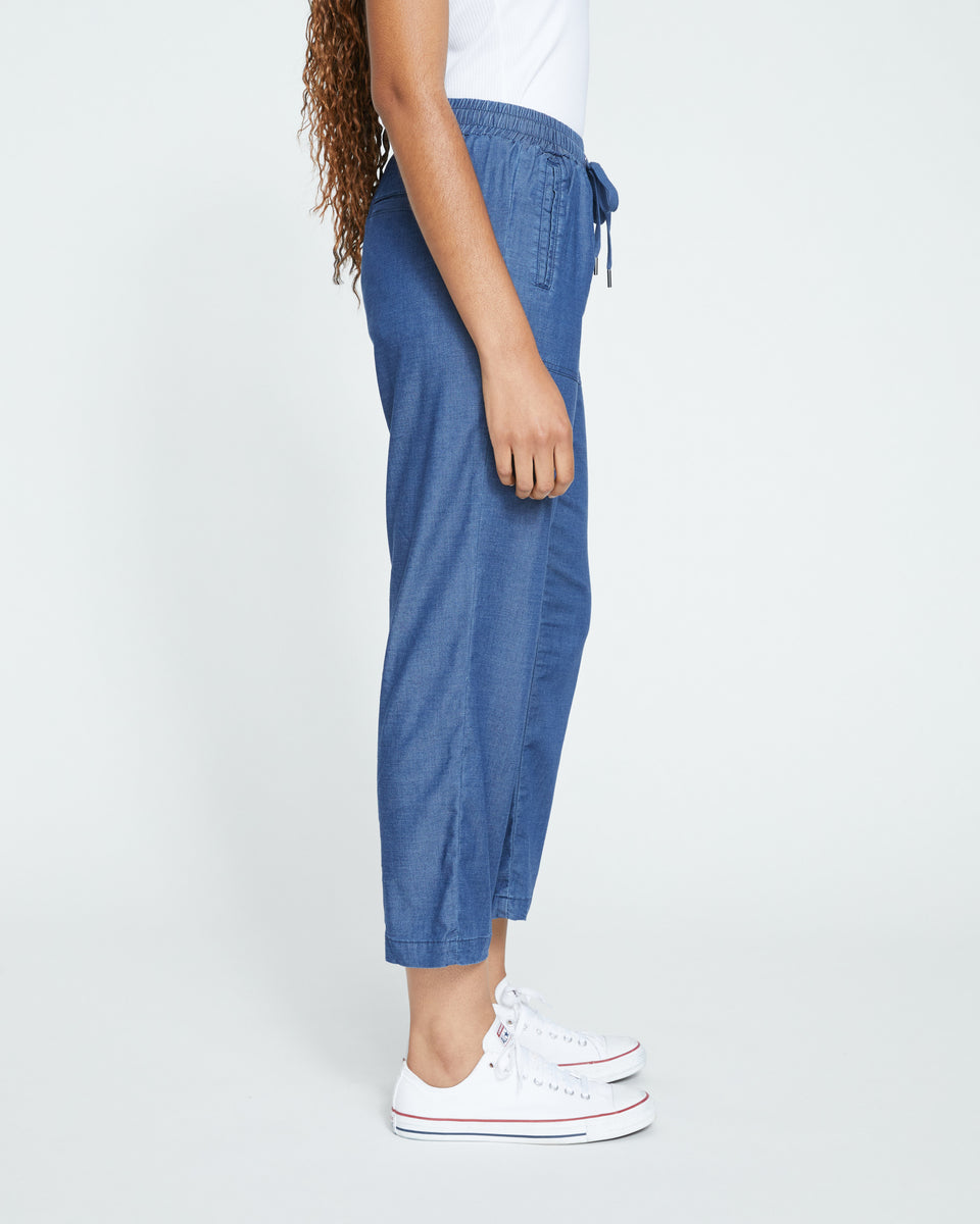 Perfect Tencel Chambray Off-Duty Pants - Midnight Blue Zoom image 2