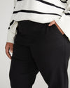 Cropped Stretch Twill Cigarette Pants - Black thumbnail 1