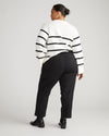 Cropped Stretch Twill Cigarette Pants - Black thumbnail 3