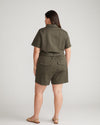 Stretch Twill Safari Romper - Nori thumbnail 1