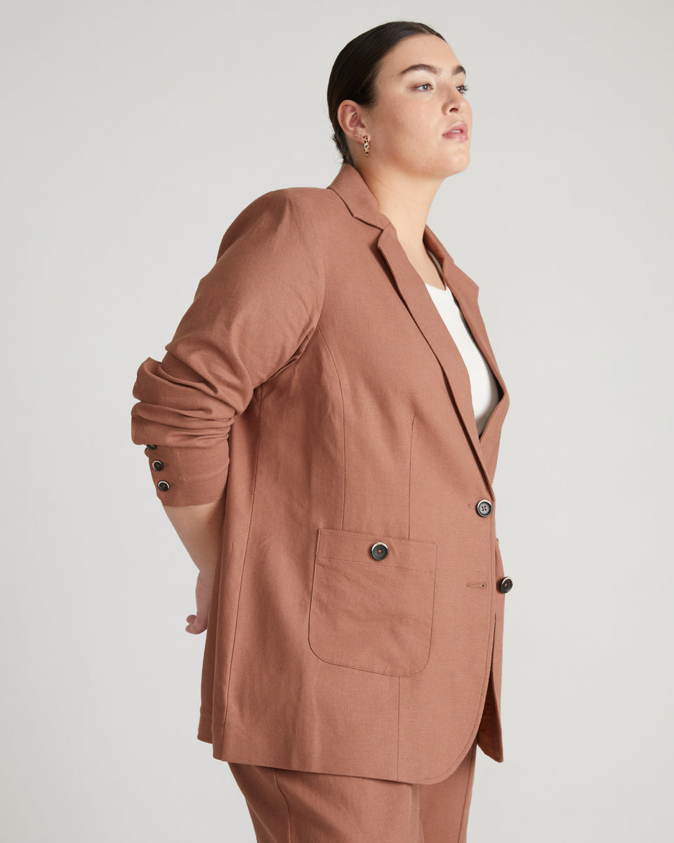 Coastal Linen Blazer - Coco Loco Zoom image 2