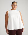 Georgette Cupro Flowy Tank - Cream thumbnail 0