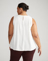 Georgette Cupro Flowy Tank - Cream thumbnail 3