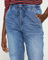 ComfortDenim Drawstring Jean Trouser - Western Blue Wash thumbnail 1