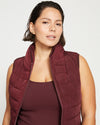 Comfort Panel Sport Puffer Vest - Black Cherry thumbnail 0