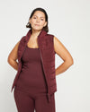 Comfort Panel Sport Puffer Vest - Black Cherry thumbnail 1