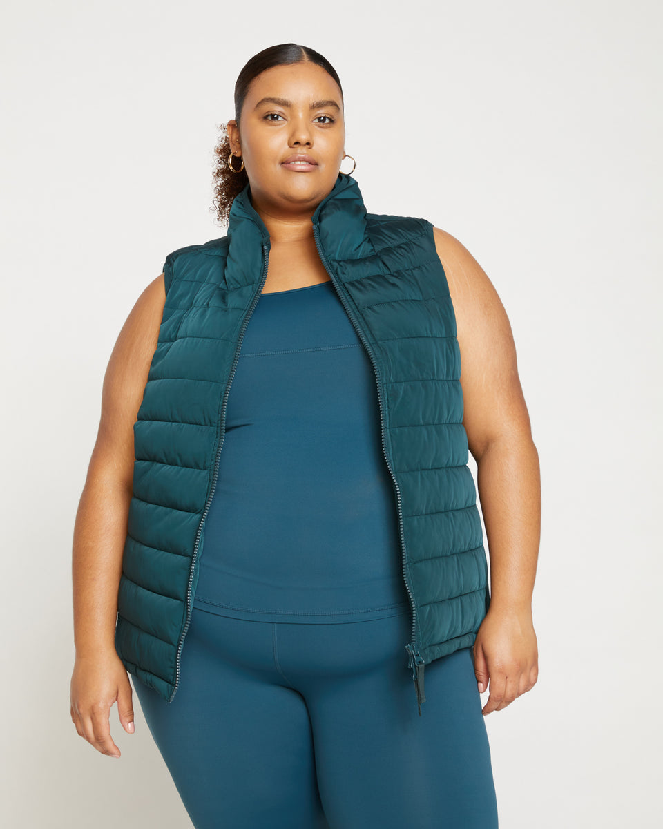 Comfort Panel Sport Puffer Vest - Deep Sea Zoom image 0