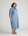 Odeon Stretch Cotton Chambray Shirtdress - Cove Blue thumbnail 2