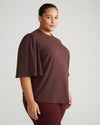 Crepe Jersey Capelet Blouse - Brulee thumbnail 2