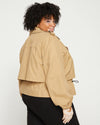 Leonard Cropped Trench Coat - Tan thumbnail 2