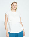 Cooling Stretch Cupro Shell Top - Cream thumbnail 1