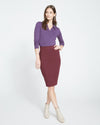 Danube Jersey Skirt - Black Cherry thumbnail 0