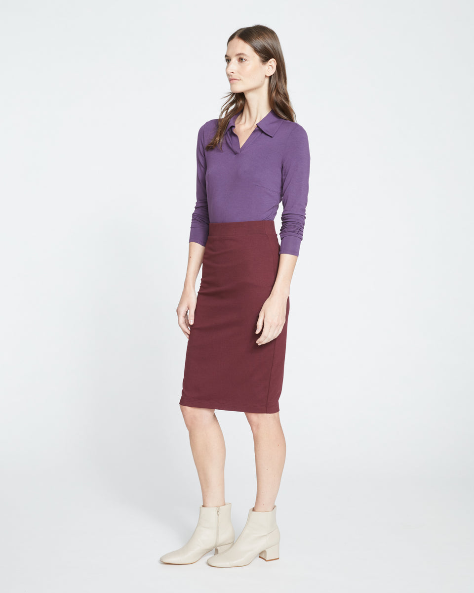 Danube Jersey Skirt - Black Cherry Zoom image 2