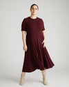 Devi Liquid Jersey Dress - Black Cherry thumbnail 1