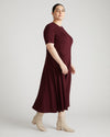 Devi Liquid Jersey Dress - Black Cherry thumbnail 3