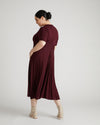 Devi Liquid Jersey Dress - Black Cherry thumbnail 4