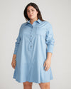 Perfect Tencel Chambray Drop Waist Shirtdress - Morning Blue thumbnail 0