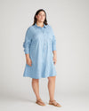 Perfect Tencel Chambray Drop Waist Shirtdress - Morning Blue thumbnail 1