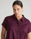 Dune Linen Shirtdress - Acai thumbnail 1