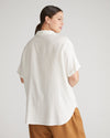 Dune Short Sleeve Linen Shirt - White thumbnail 1