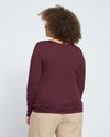 Foundation Long Sleeve V-Neck Tee - Black Cherry thumbnail 3