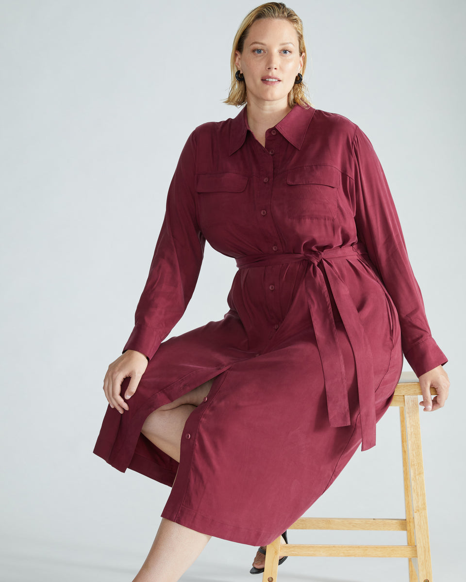 Cooling Stretch Cupro Savannah Dress - Rioja Zoom image 0