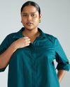 Elbe Stretch Poplin Shirt Classic Fit - Forest Green thumbnail 0