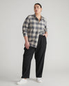 Elbe Stretch Cotton Flannel Shirt Classic Fit - Neutral Check thumbnail 0